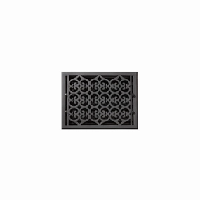 Signature Hardware 346066 Old Victorian Cast Iron Floor Register Powder Coat 10" x 14" 11-1/4" x 15" Overall Black Powder Coat
