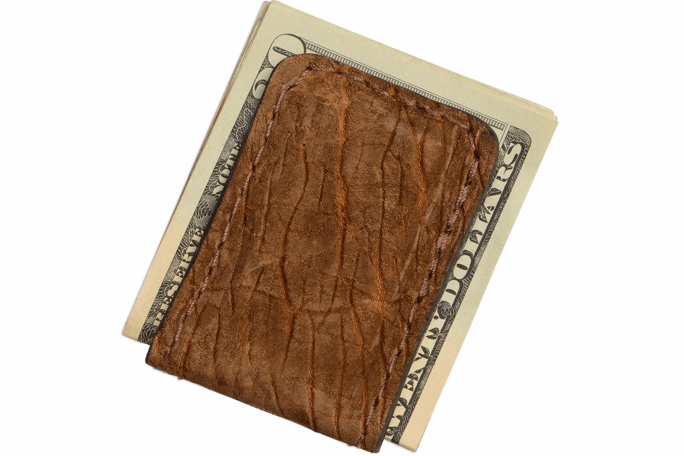 Tan Hippopotamus Men's Magnetic Money Clip