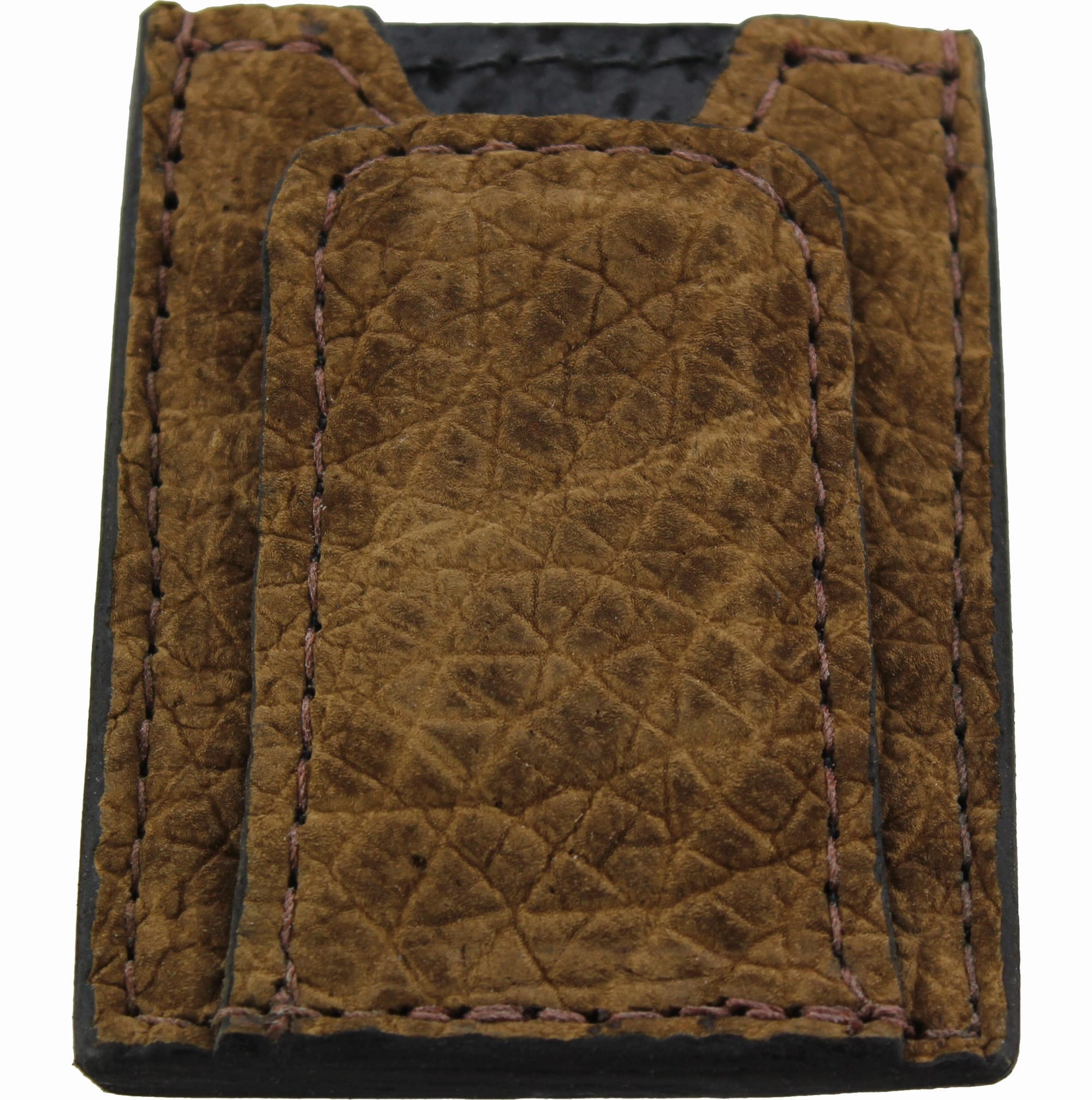 Tan Hippopotamus Money Clip Wallet With Credit Card Slots