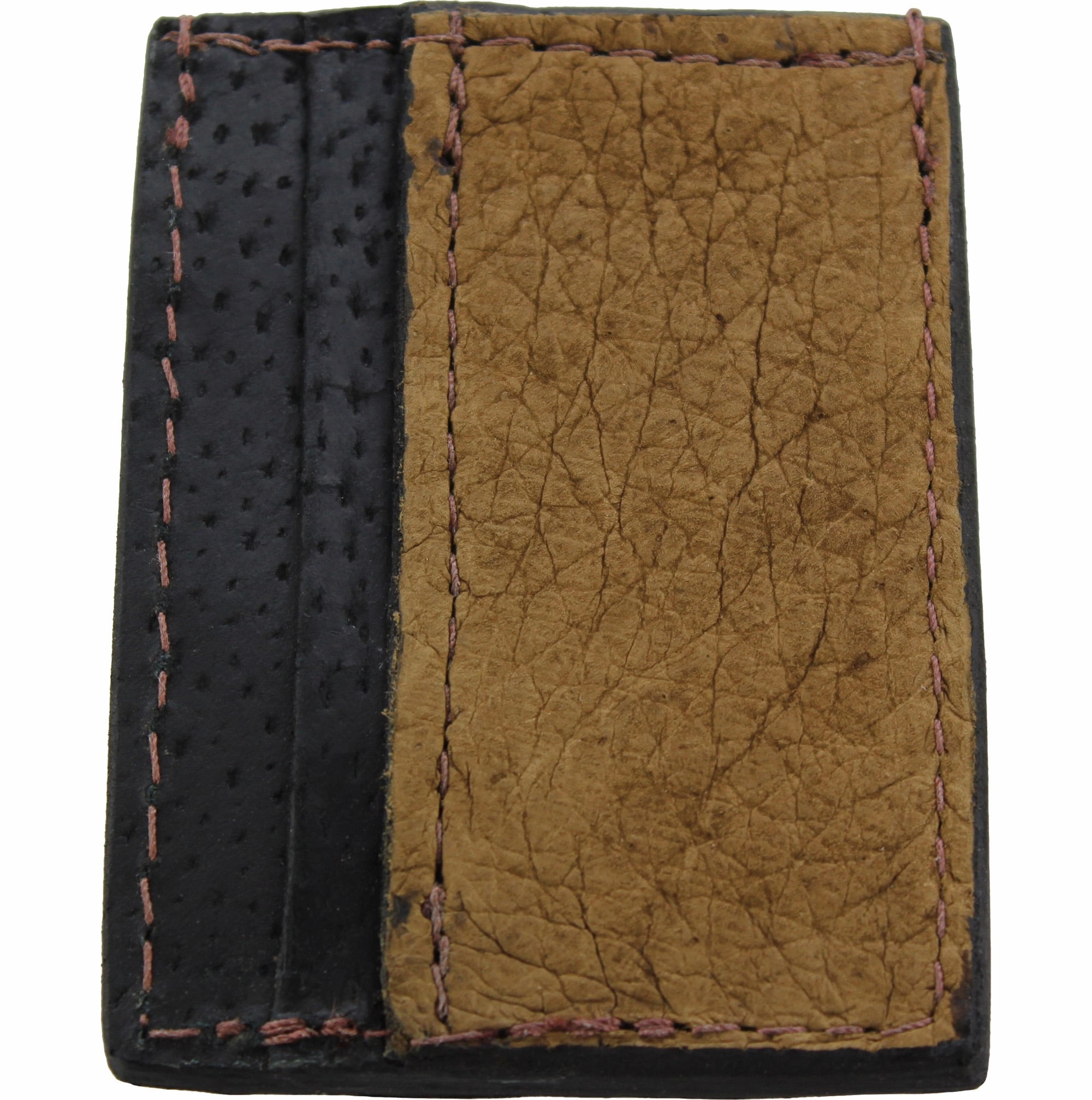 Tan Hippopotamus Money Clip Wallet With Credit Card Slots