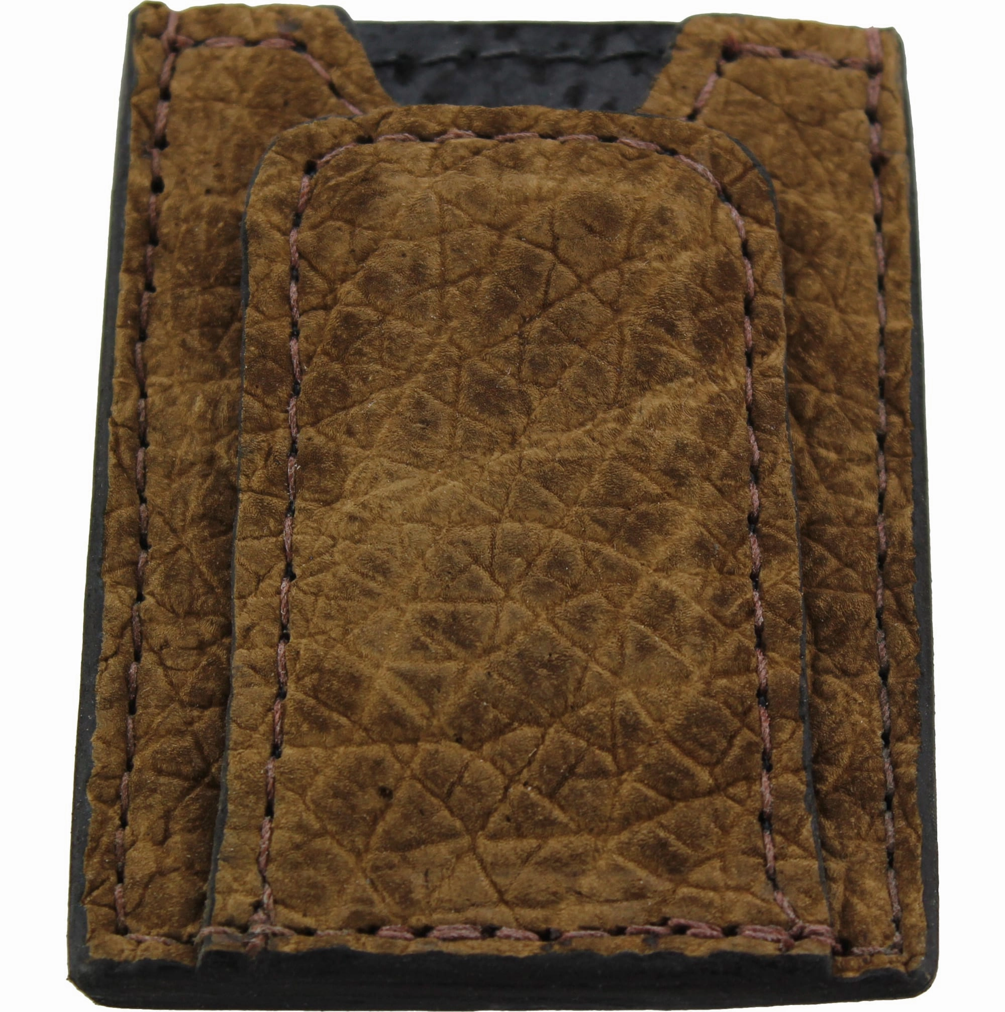Tan Hippopotamus Money Clip Wallet With Credit Card Slots