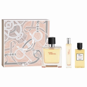 Terre D'Hermes by Hermes 75ml Pure Perfume 3 Piece Gift Set