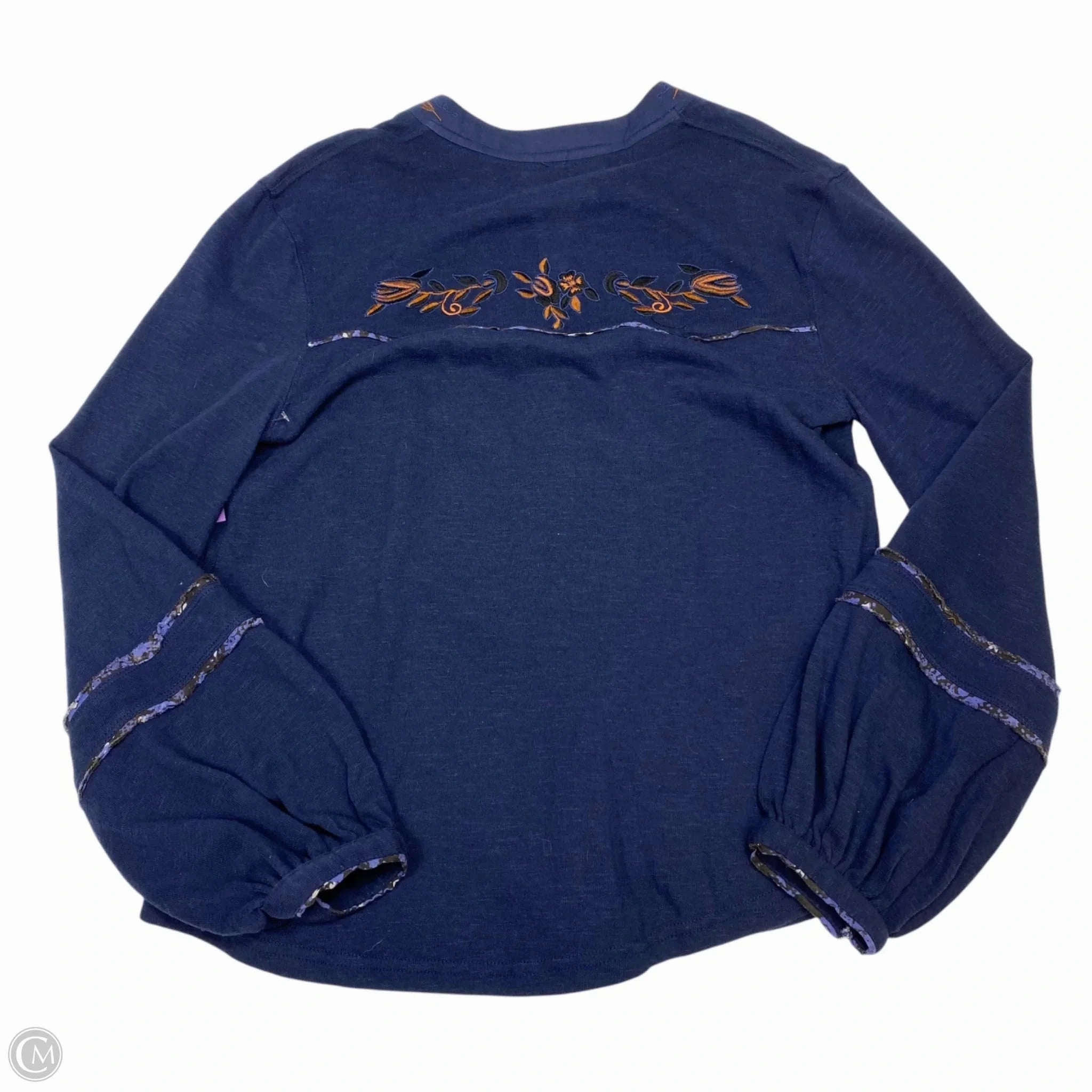 Top Long Sleeve By Free People In Navy, Size: L
