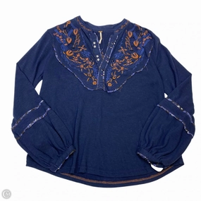 Top Long Sleeve By Free People In Navy, Size: L