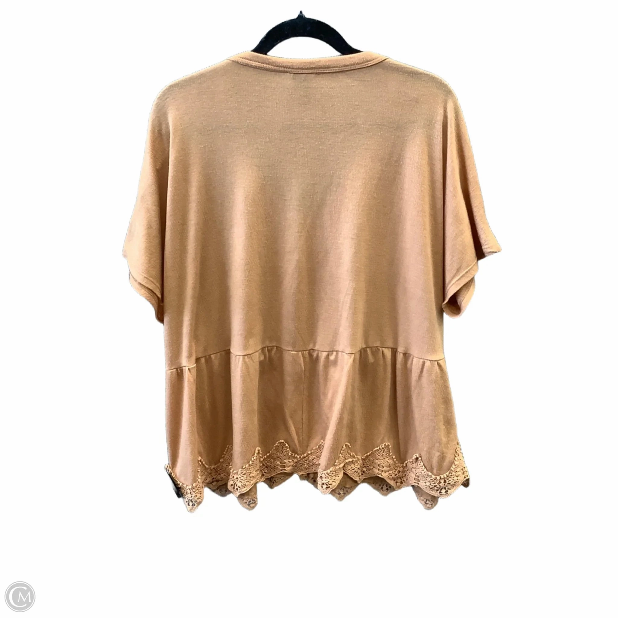 Top Short Sleeve By Daytrip In Orange, Size: L