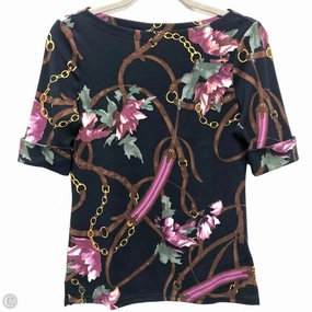 Top Short Sleeve By Ralph Lauren In Blue & Purple, Size: S