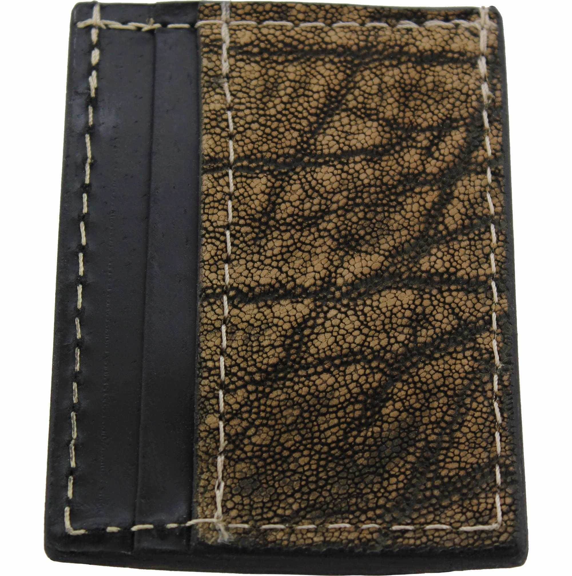 Tree Bark Elephant Money Clip Wallet With Credit Card Slots