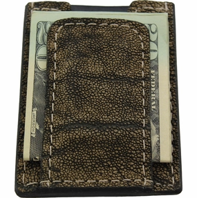 Tree Bark Elephant Money Clip Wallet With Credit Card Slots