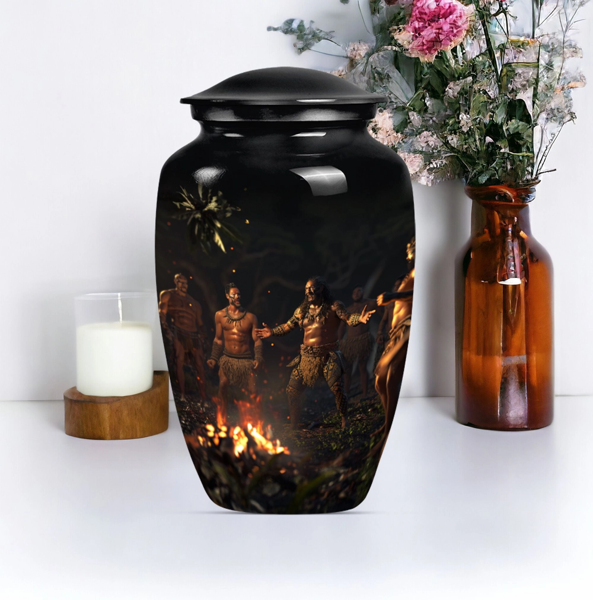 Tribe Man Urn - Cremation Tribute for Great Men Ashes
