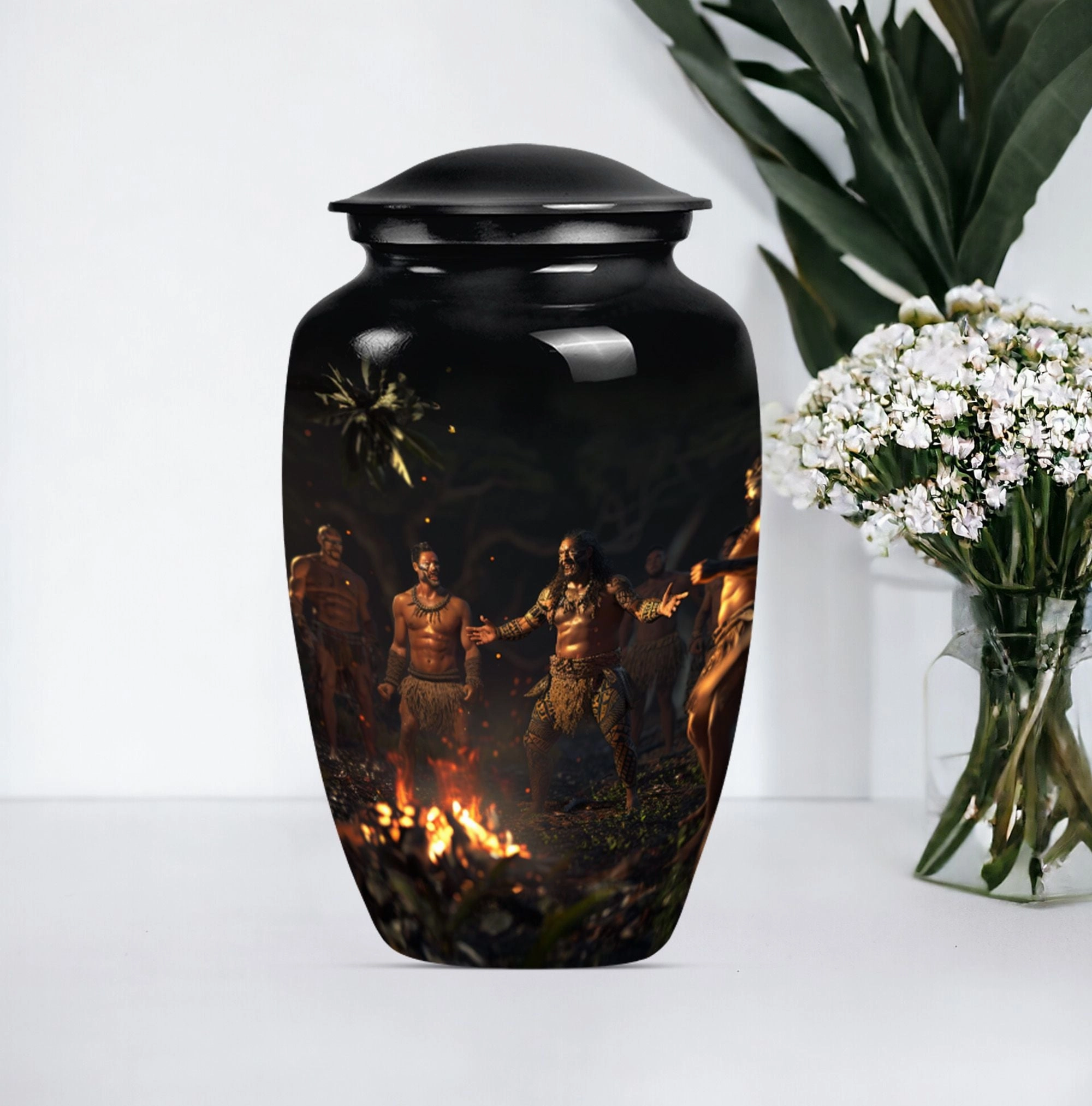 Tribe Man Urn - Cremation Tribute for Great Men Ashes