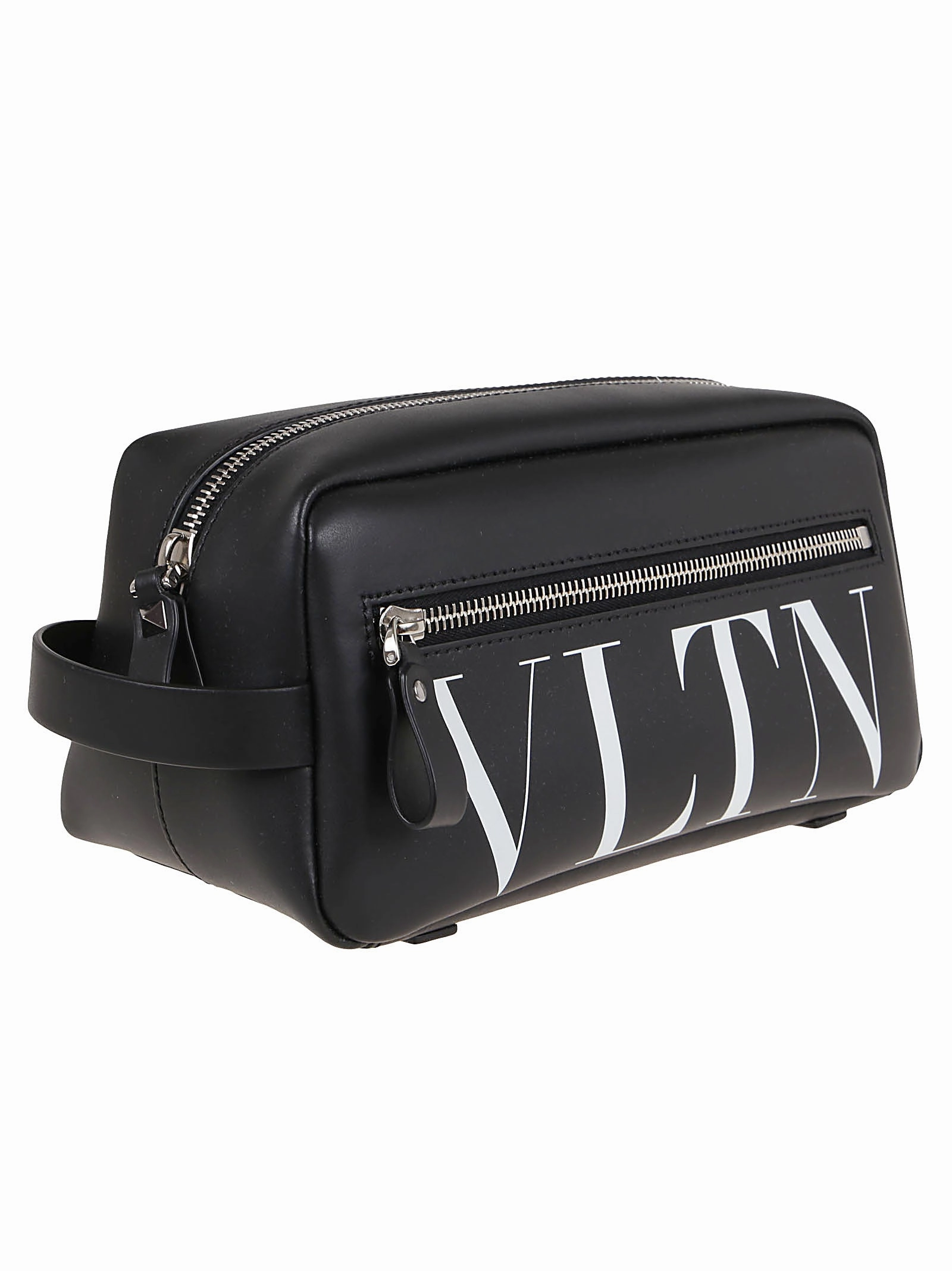 Valentino VLTN Logo Printed Zip-Up Wash Bag