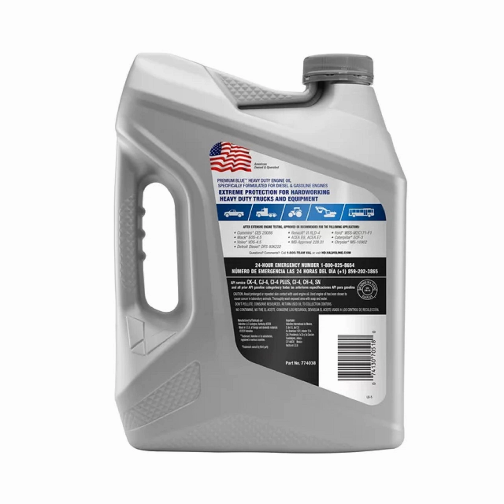 Valvoline 774038 Premium Blue Extreme 5W-40 Full Synthetic Diesel Engine Oil 1 GA