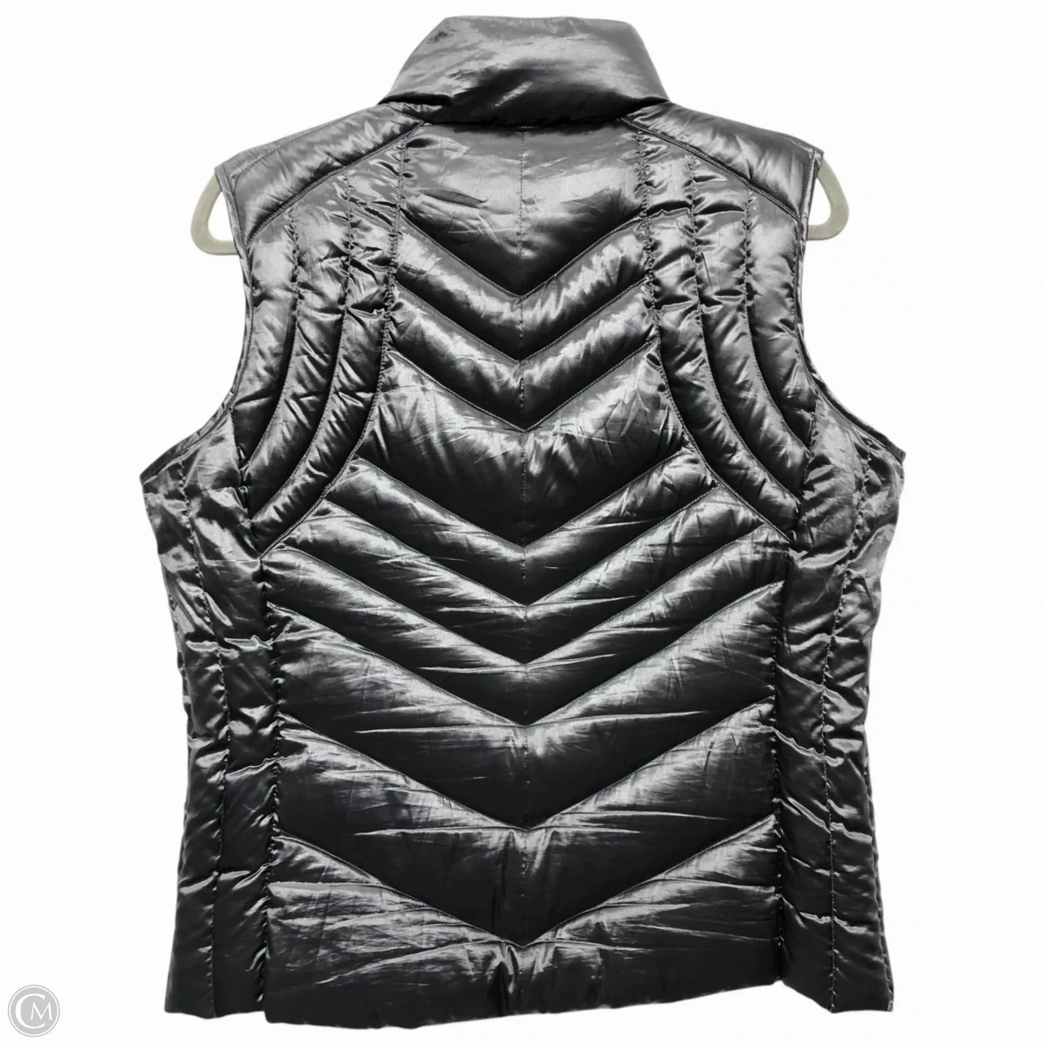 Vest Puffer & Quilted By Ana In Grey, Size: L